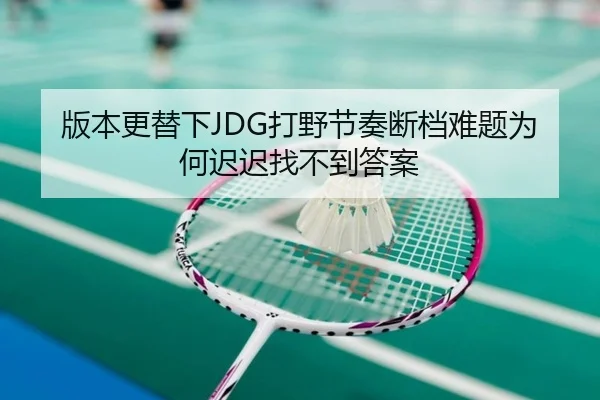版本更替下JDG打野节奏断档难题为何迟迟找不到答案